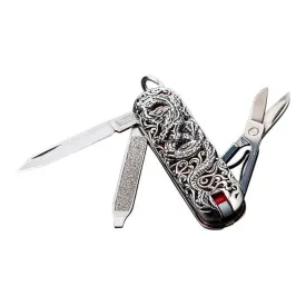 Silver Dragon Swiss Army Knife Pendant
