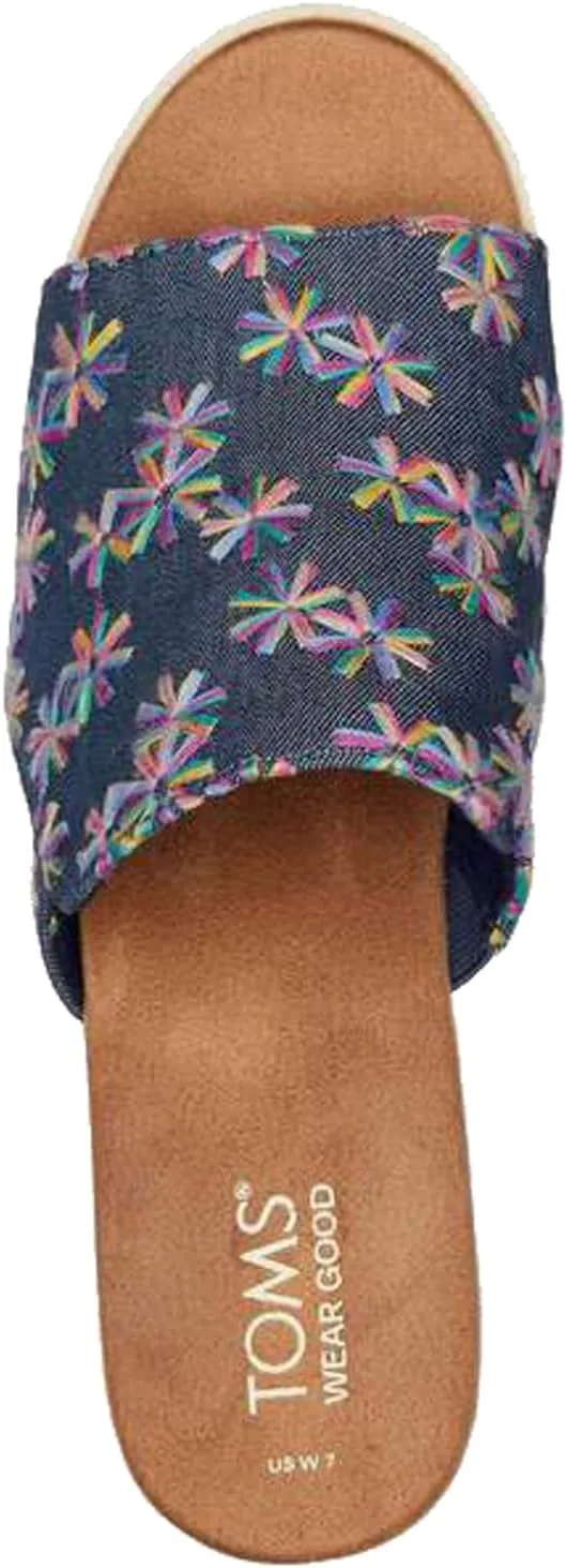 TOMS Womens Diana Platform Espadrille Casual Sandals Casual Mid Heel 2-3" - Black
