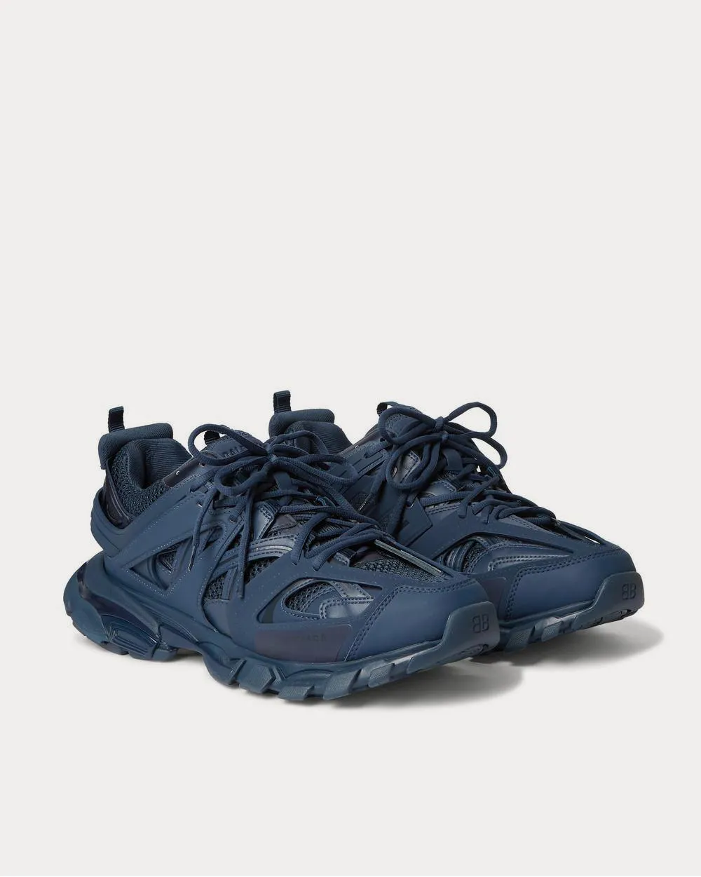 Track Nylon, Mesh and Rubber  Navy low top sneakers