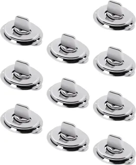 Twist Lock Common Sense Fastener, Marine Grade Plated Brass Turn Buttons for Boats, Sailboats, RVs, Dinghies and Caravans, Brass Main Body and Spring Zinc, Standard Base Fixing(10 PC)