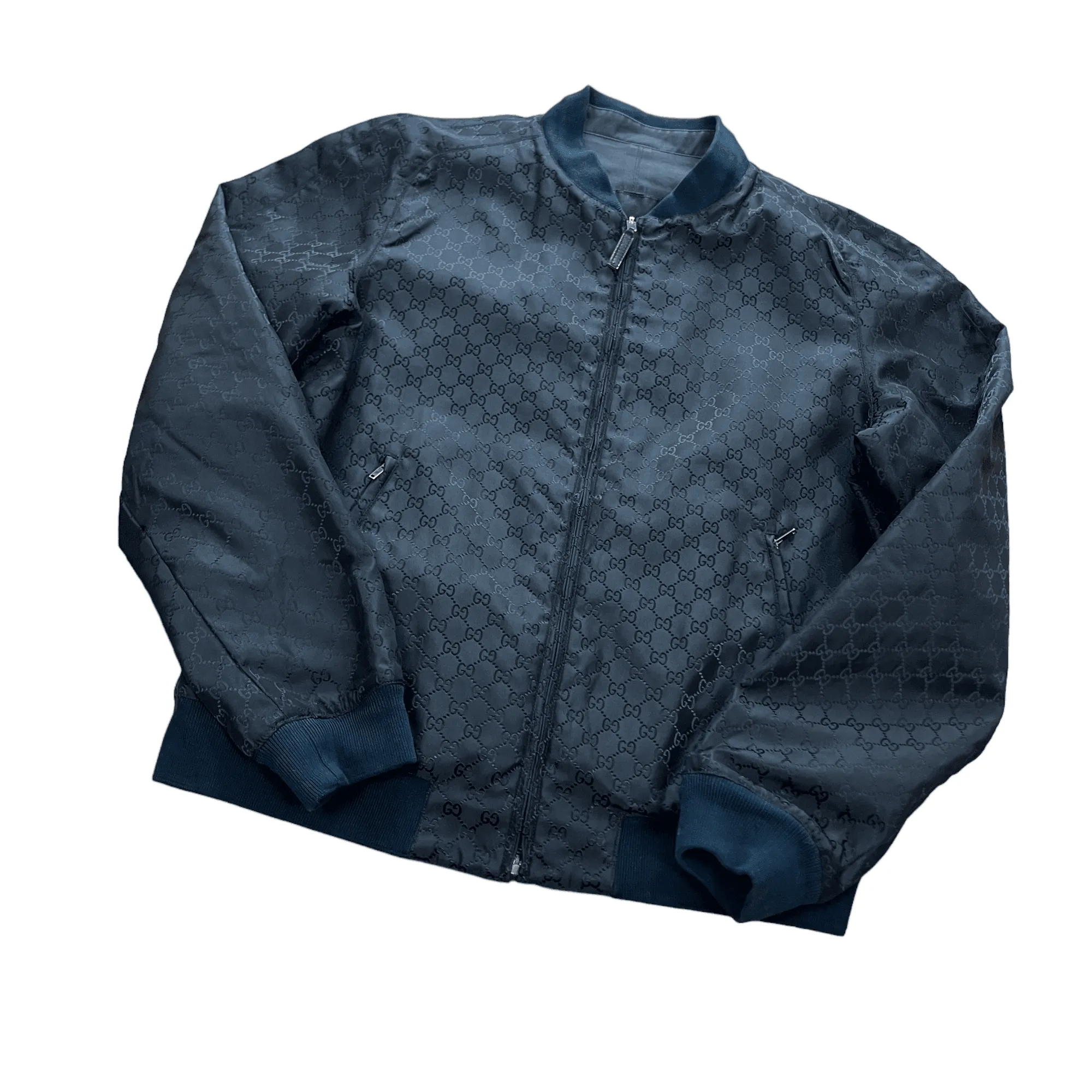 Vintage Black Gucci Monogram Jacket - Large