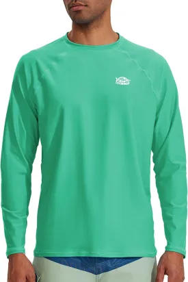 Willit Men's Rash Guard Swim Shirts SPF Water Shirt Long Sleeve UPF 50  Sun Protection Loose Fit Quick Dry