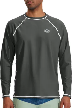 Willit Men's Rash Guard Swim Shirts SPF Water Shirt Long Sleeve UPF 50  Sun Protection Loose Fit Quick Dry