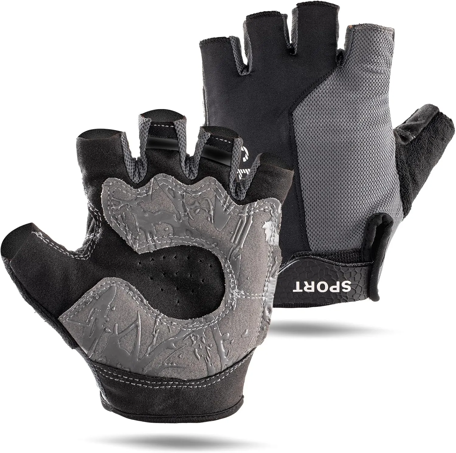 WULI Cycling-Gloves Riding Gloves Summer New Road Mountain Bike Riding Gloves Outdoor Short Finger Bike Strengthening Palm Outdoor Mountain Half Finger Anti Slip Gloves,