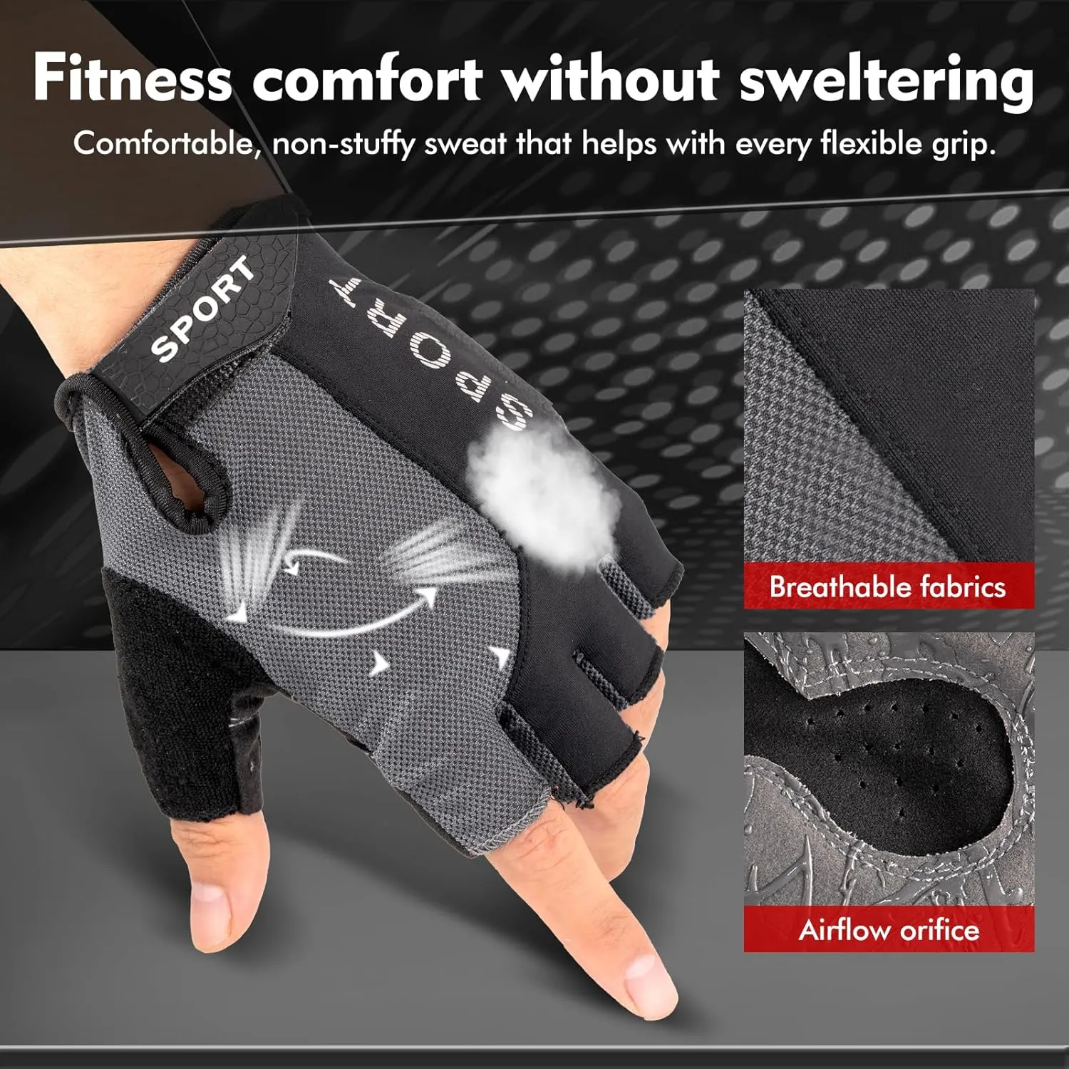 WULI Cycling-Gloves Riding Gloves Summer New Road Mountain Bike Riding Gloves Outdoor Short Finger Bike Strengthening Palm Outdoor Mountain Half Finger Anti Slip Gloves,