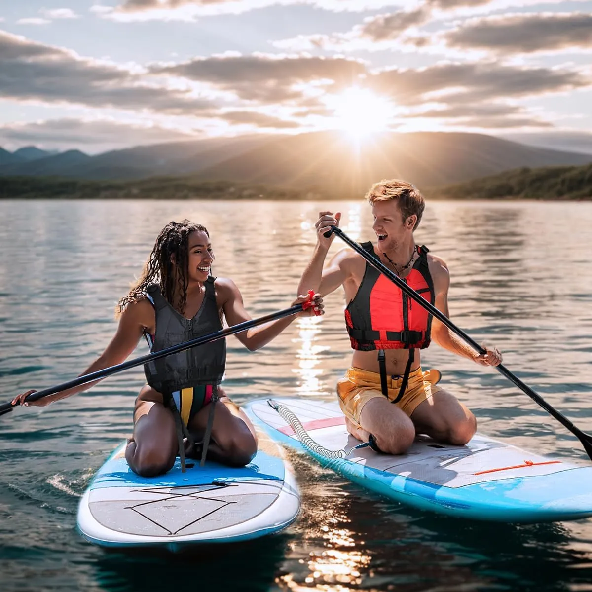Yueta Swim Vest for Adults, Adjustable Crotch Strap, Buoyancy Aid Swim Jacket for Kayaking, Fishing, Watersports