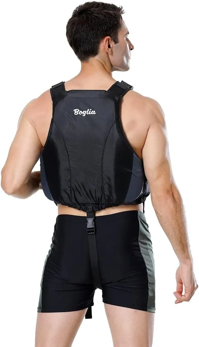 Yueta Swim Vest for Adults, Adjustable Crotch Strap, Buoyancy Aid Swim Jacket for Kayaking, Fishing, Watersports